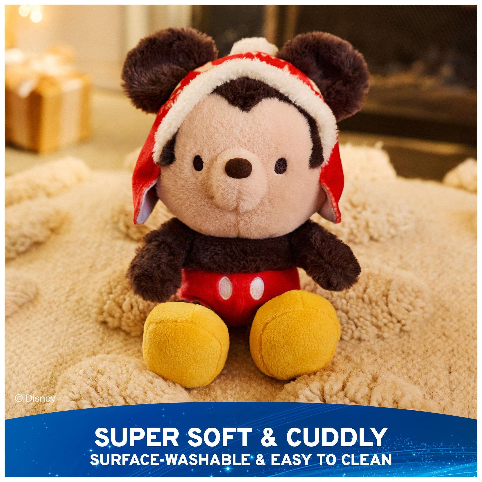 GUND Disney Mickey Mouse Kai Bear Plush with Winter Outfit for Ages 1+