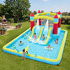 Inflatable Bounce House Water Slide, 7-in-1 Double Slide Bouncy Castle with 350W Blower, Kids Outdoor Backyard Play Center with Jumping Area, Water