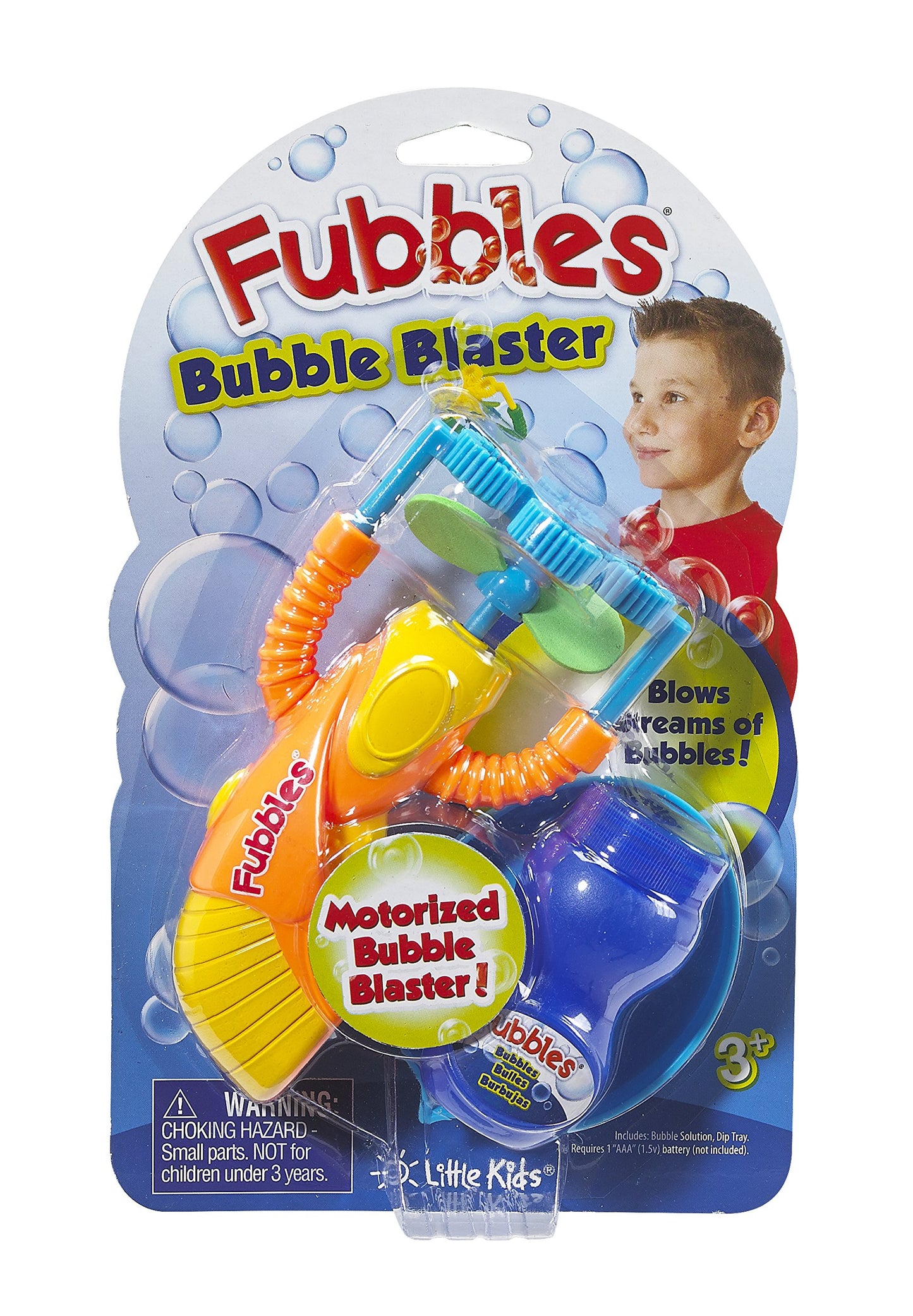Little Kids Fubbles Bubble Blaster Tons of Bubbles Fan Includes 2oz of Bubble Solution, (Colors May Vary) (414)