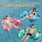 KEUCL Pool Floats, 3 Pack Inflatable Pool Float Chairs with Cupholders & Handles, Pool Floats Adult & Kids Perfect for Pool Lake & Rivers, Pool Toys