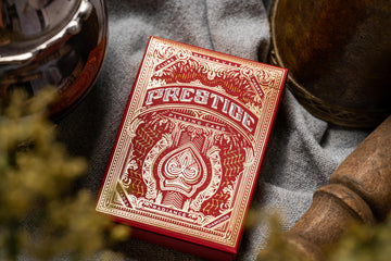 Prestige Radiance Playing Cards, Poker Size, Premium Black Deck, Magic The Gathering Theme (Red)