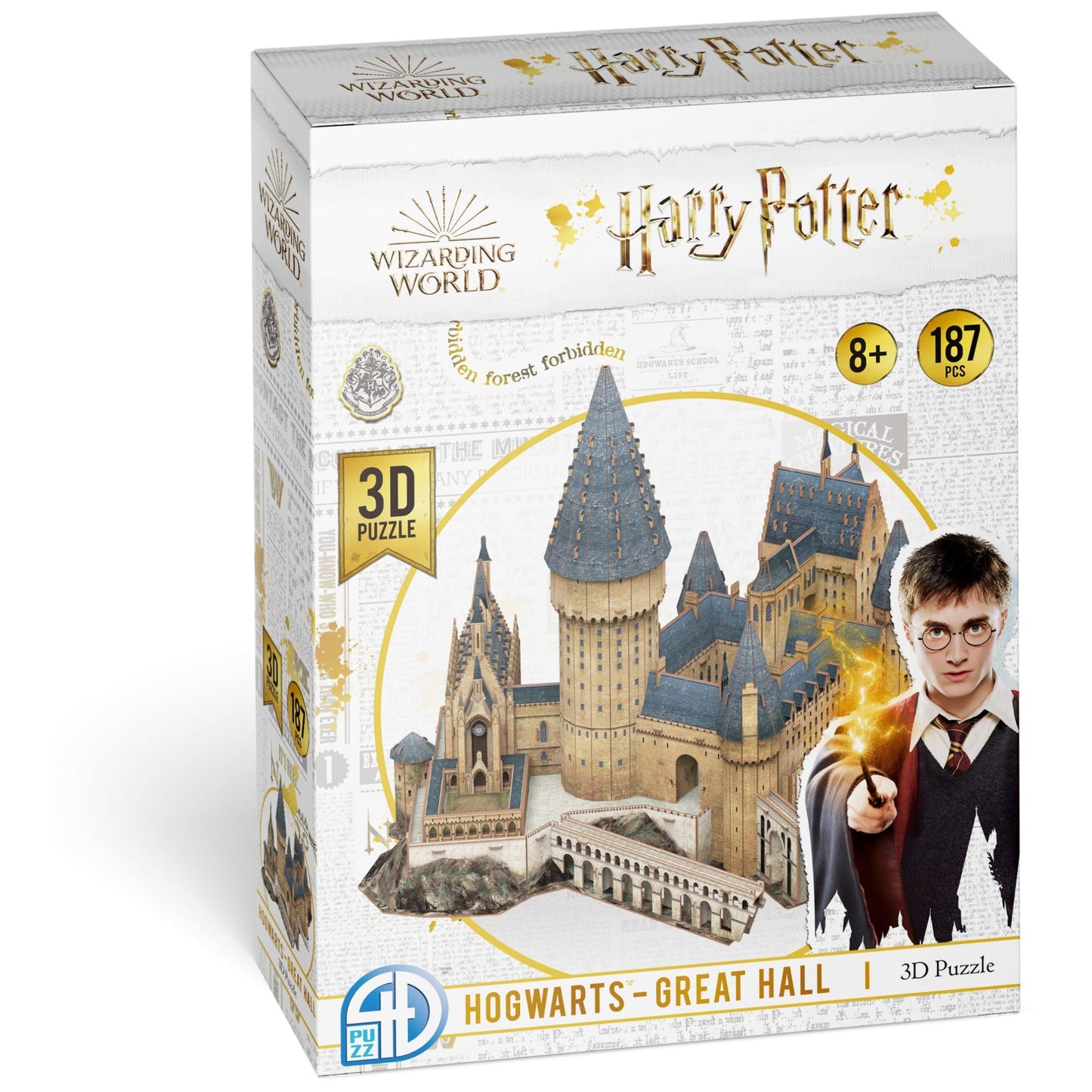 4D Cityscape Harry Potter Great Hall Paper 3D Puzzle Standard, Multicolored