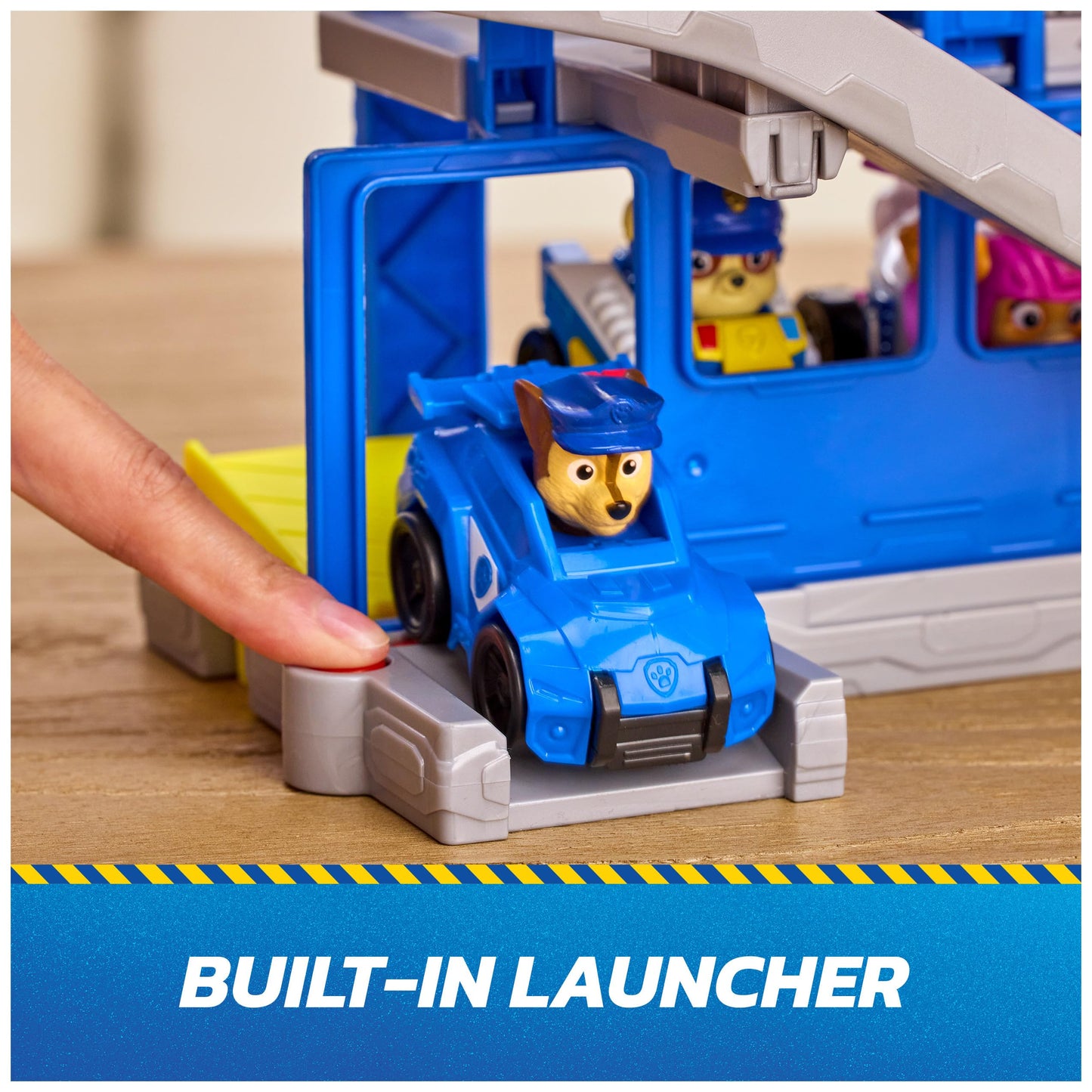 Paw Patrol: Pup Squad, Search & Rescue HQ Playset with Chase Pup Squad Racer, Humdinger Action Figure & Kitty Pal, Kids Toys for Boys & Girls Ages 3+