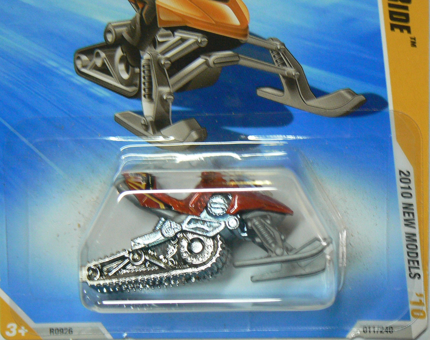 Hot Wheels 2010 New Models Snow Ride (Snow Mobile) 11/44, Orange