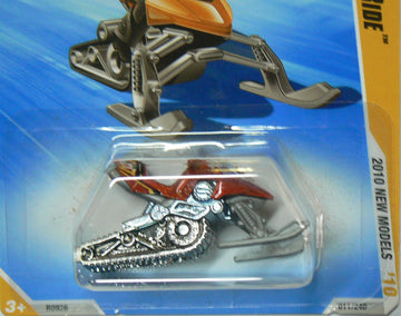 Hot Wheels 2010 New Models Snow Ride (Snow Mobile) 11/44, Orange