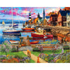 White Mountain 1000 Piece Jigsaw Puzzle Scenic Coastal Summer, Boat Harbor