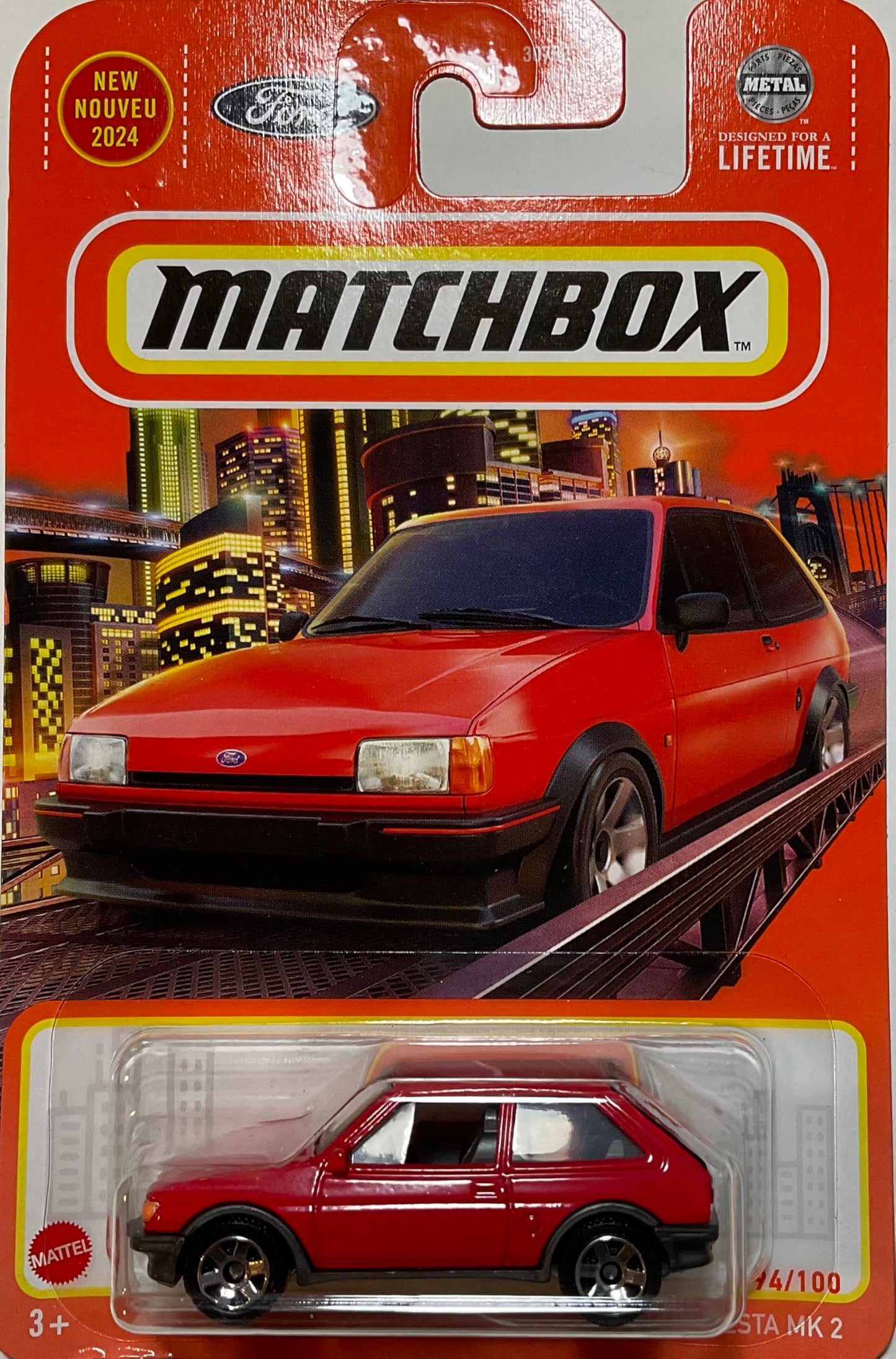 Matchbox 2024-1983 Ford Fiesta MK 2 [Red] Red 94/100