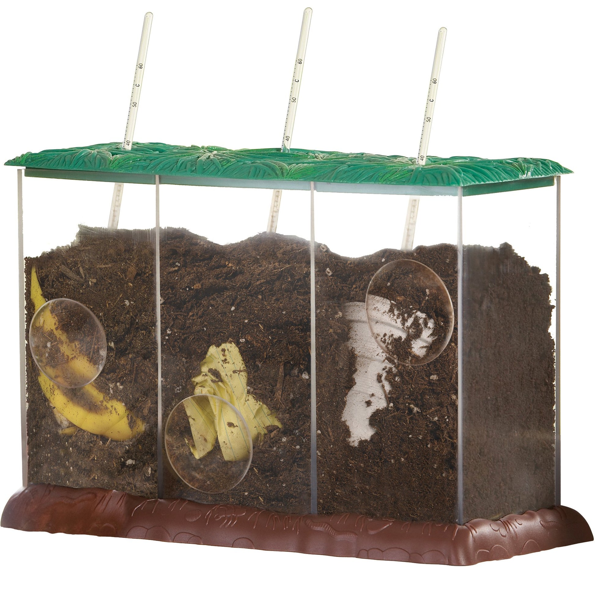 Educational Insights See-Through Compost Container - STEM Kits for Kids, Homeschool or Classroom Earth Science Kit, Practice Observation & Learn about