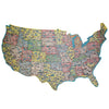 TDC Games USA Shaped Jigsaw Puzzle - America the Wonderland - 1940’s Pictorial Map of the United States, Puzzles for Adults 1000 Pieces, 31 inches