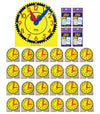 Carson Dellosa Telling Time Teaching Clocks for Kids Educational Bundle, Judy Clock, Mini Judy Clocks, Flash Cards 4-Pack, Counting Manipulatives