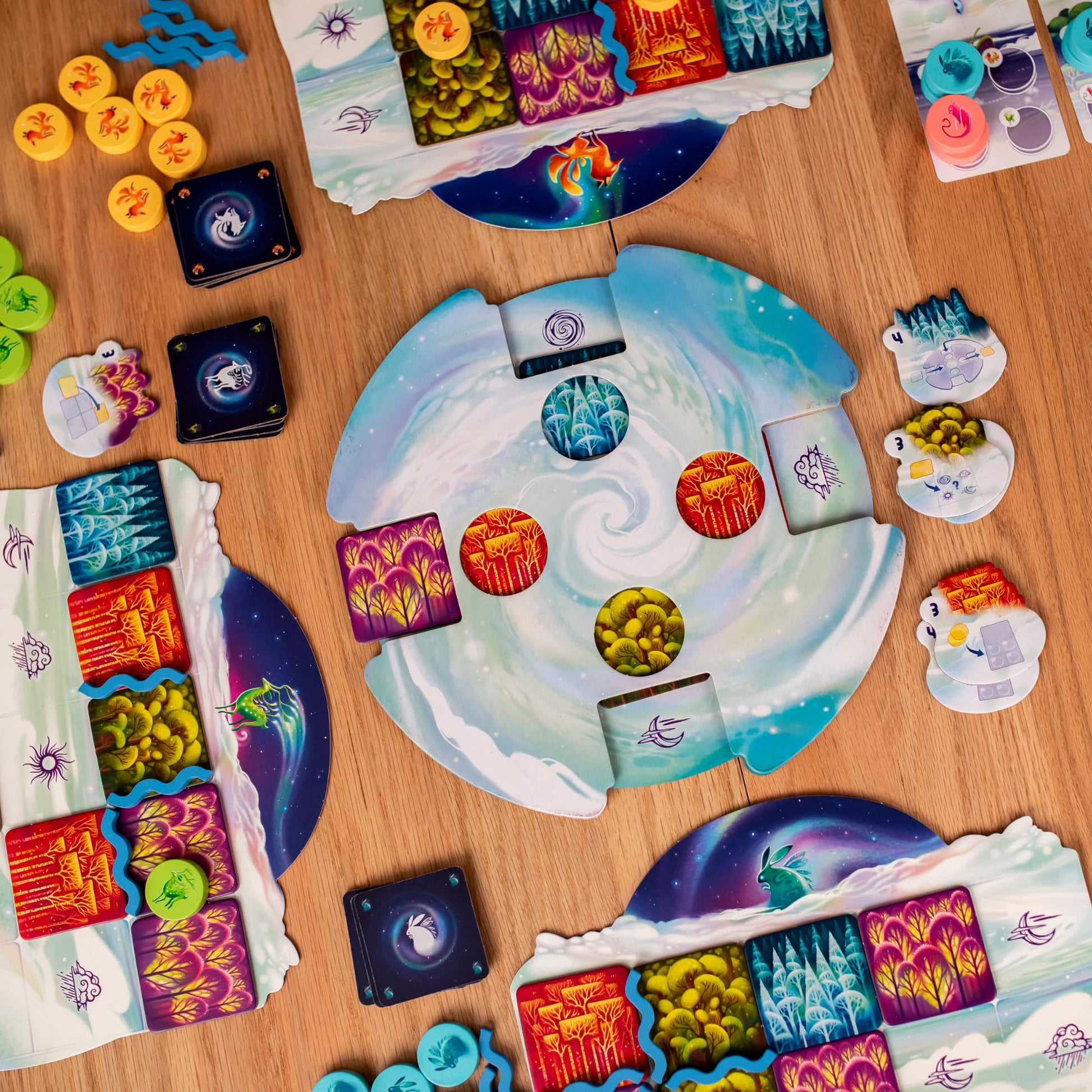 Tulikko Board Game - Strategic Tile-Laying Forest Adventure, Family Game with Animal Spirits & Aurora Abilities for Kids, Teens & Adults, Ages 8+, 2-4