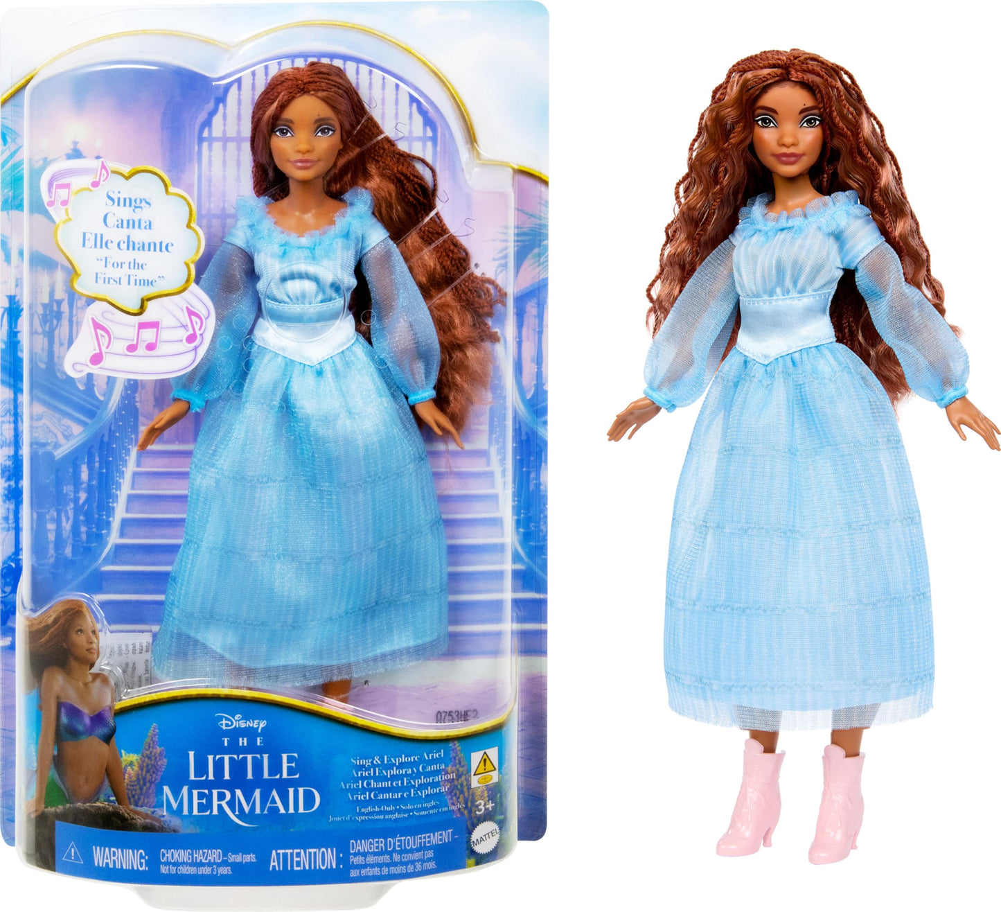 Mattel The Little Mermaid Sing & Discover Ariel Doll with Signature Dress, Toys Inspired by the Movie