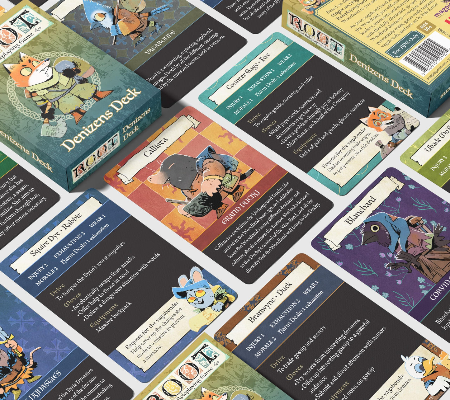 Magpie Games Root The Roleplaying Game: Denizens Deck Expansion - 55 Fully Illustrated NPC Cards