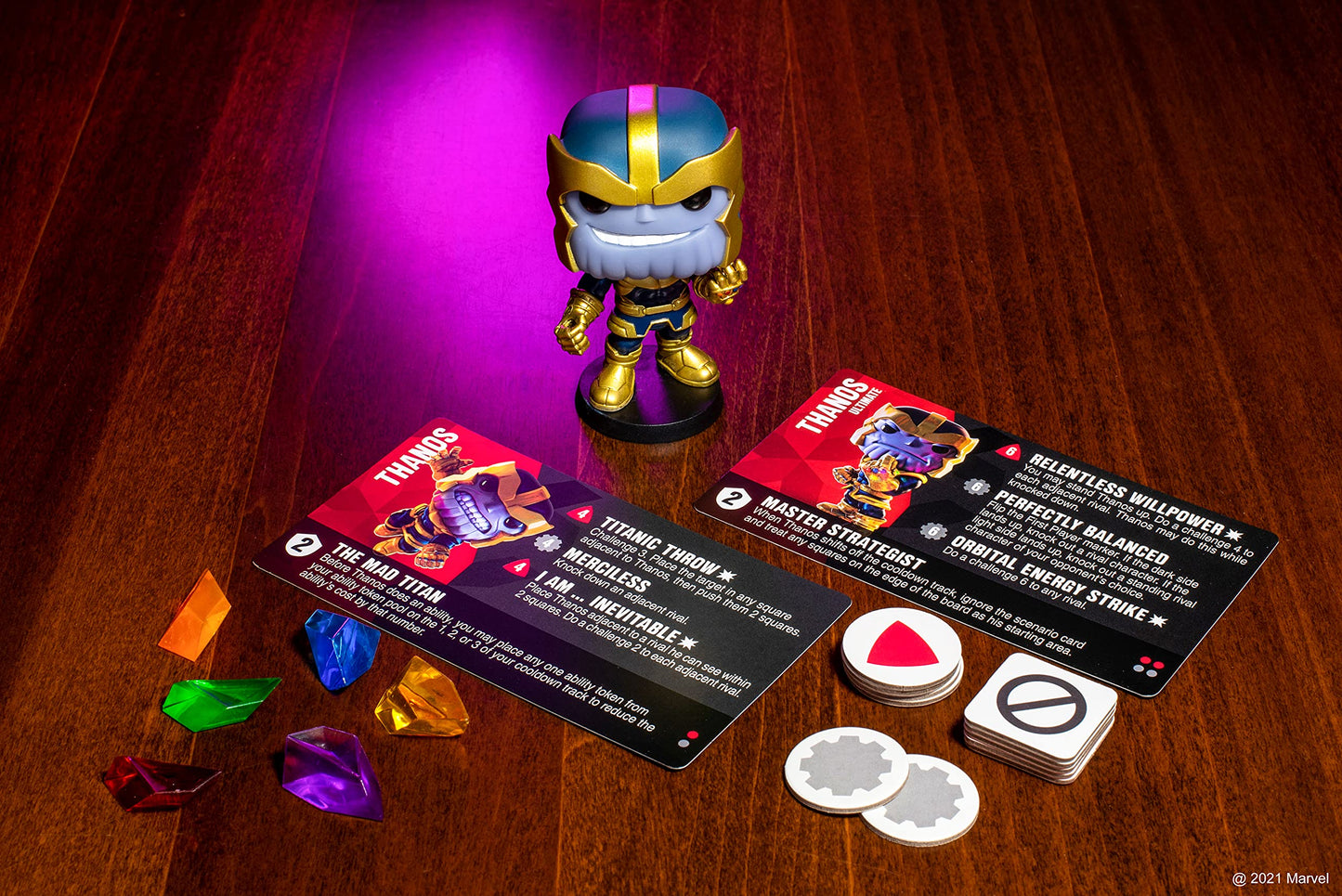 Funko Funkoverse Marvel 101 Thanos Light Strategy Board Game - Ages 10+, 2-4 Players, Collectible Vinyl Figure