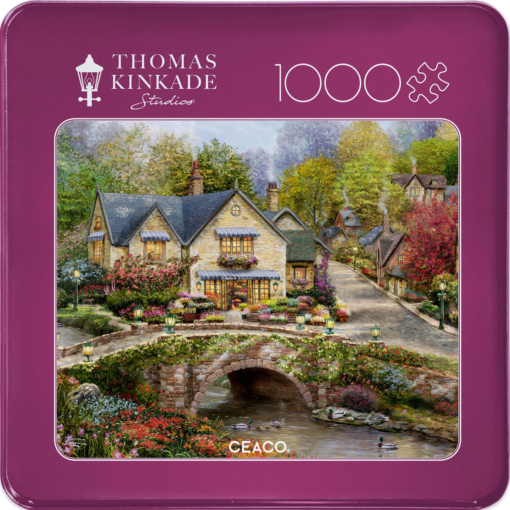 Buffalo Games - Thomas Kinkade Summer in Cobblestone - 1000 Piece Puzzle