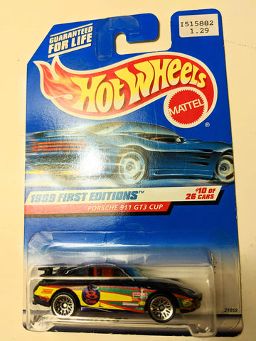 Hot Wheels 1999 First Editions -#10 Porsche 911 GT3 Cup Purple #912 Mint