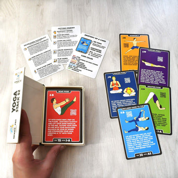 Stack 52 Yoga Exercise Cards: Designed by Certified Yoga Instructor.