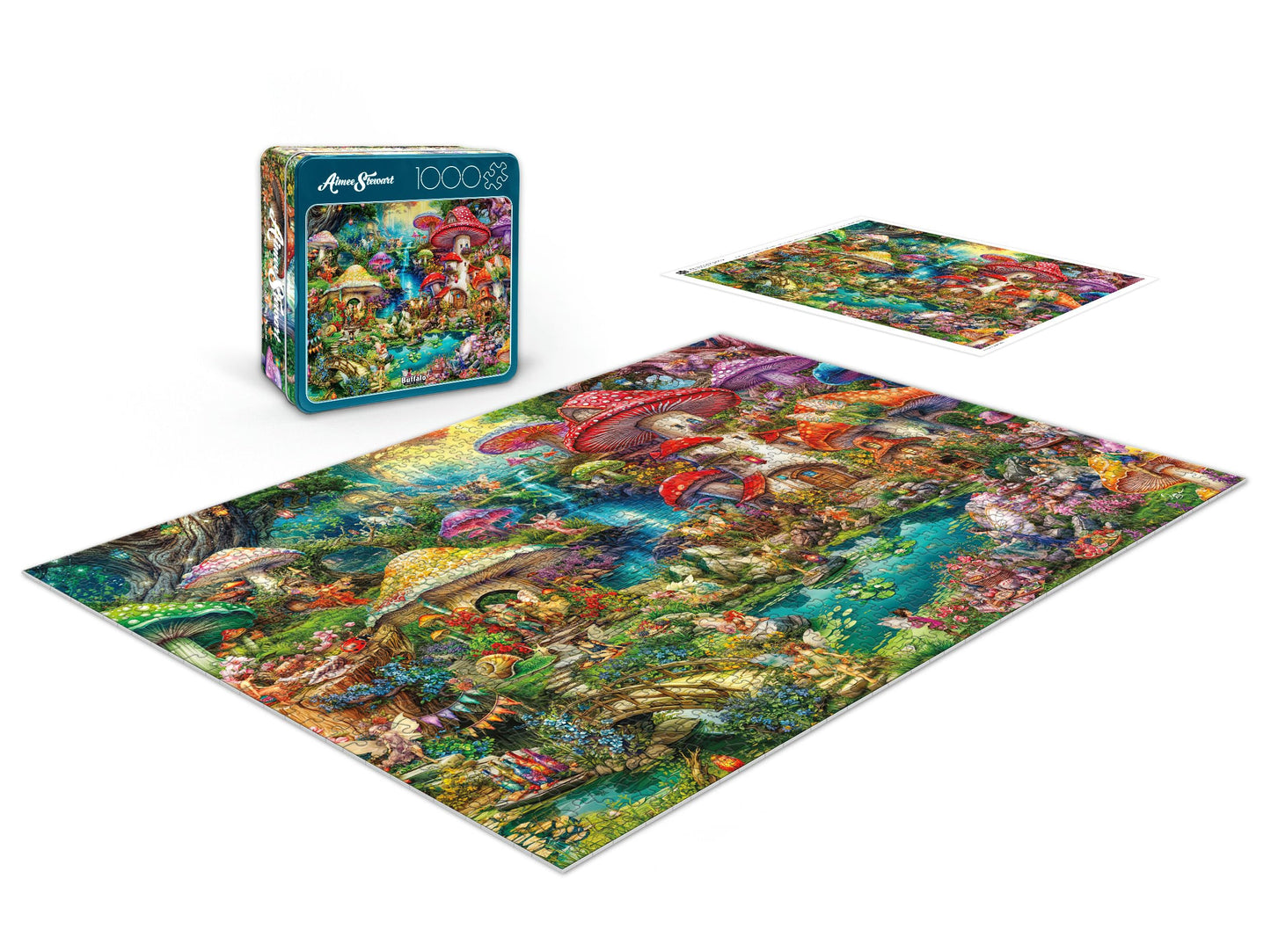 Buffalo Games - Merry Mushroom Village Picnic - 1000 Piece Jigsaw Puzzle
