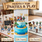 Liberty Imports 8 Piece Pirate Action Figures Playset in Assorted Poses and Weapons, Fun Pirate Men Party Favor for Kids (3.5 inch)