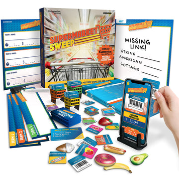 Supermarket Sweep Game, Race Against Time, Grab The Priciest Products to Win, Question Categories from TV Show, Aisle of Champions, On Your Carts, Get