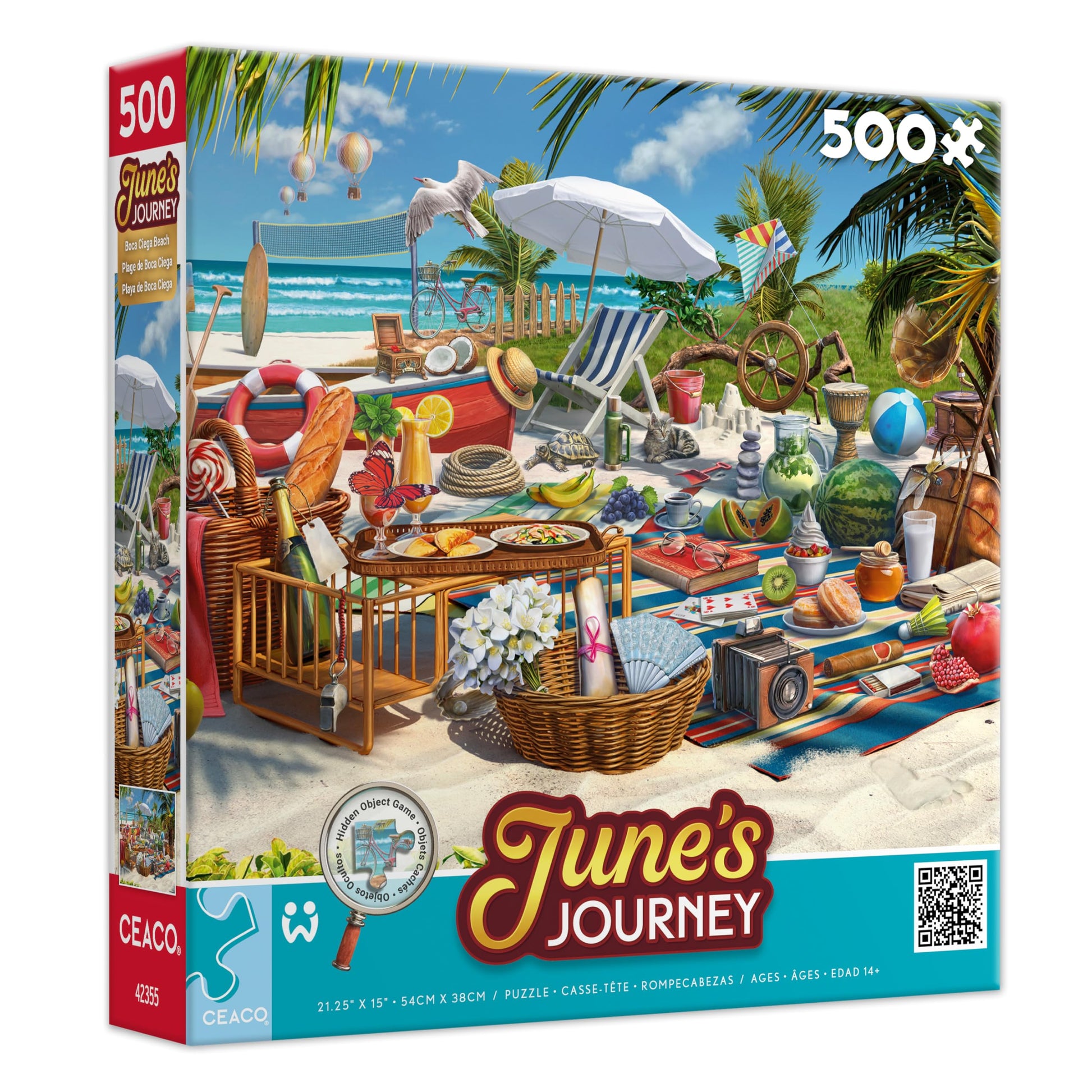 Ceaco - June's Journey Boca Ciega Beach - 500 Piece Puzzle for Adults