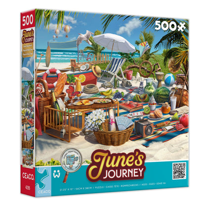 Ceaco - June's Journey Boca Ciega Beach - 500 Piece Puzzle for Adults