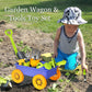 Dimple Garden Wagon & Tools Toy Set Premium 15 pcs Gardening Tools