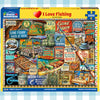 White Mountain 1000 Piece Jigsaw Puzzle Vintage Fish Signs, I Love Fishing