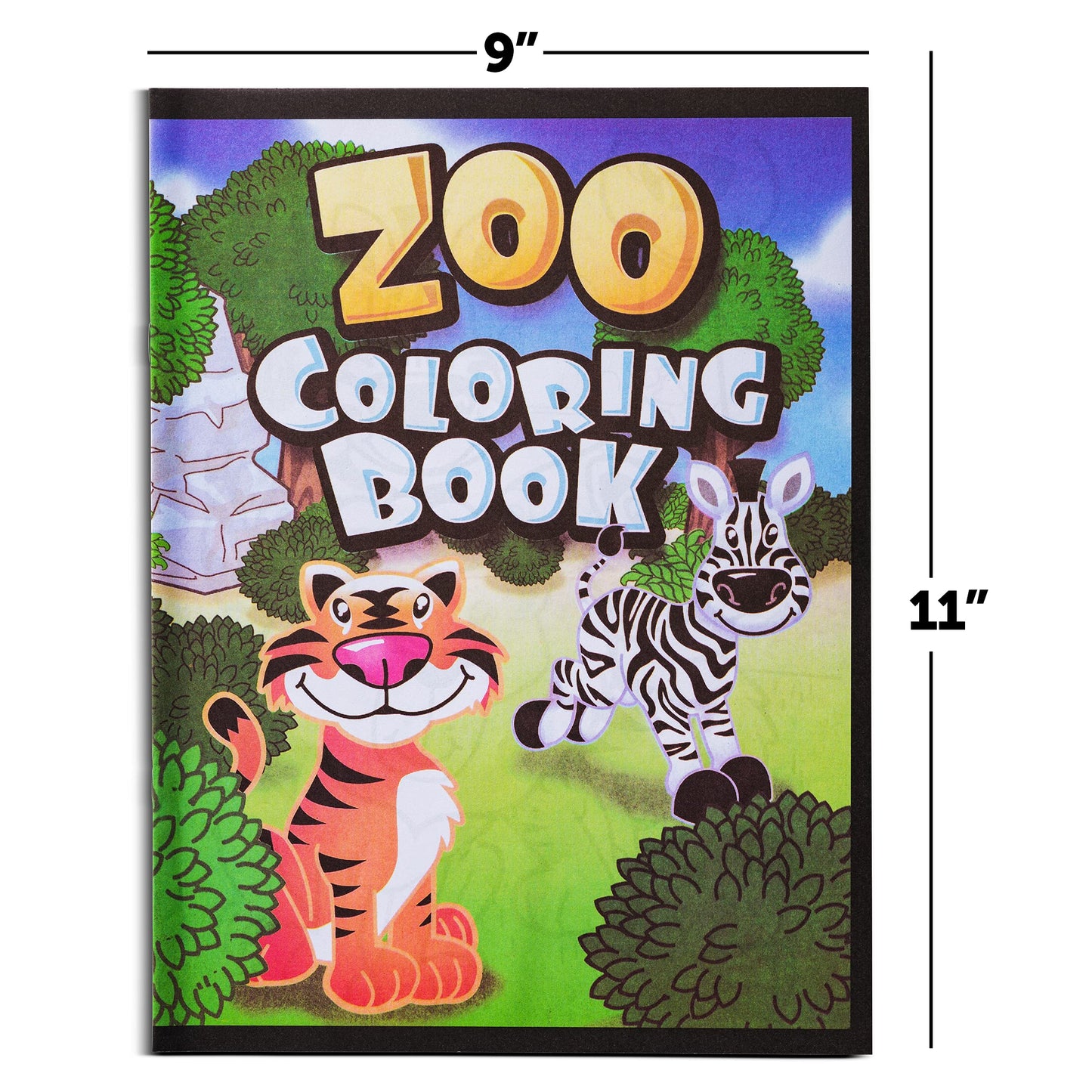 18Pcs Zoo Animal Coloring Books Bulk for Kids - 9"x11" Animal Party Favors with Jungle Safari Animals and Activity Sheets for Goodie Bags, Classrooms