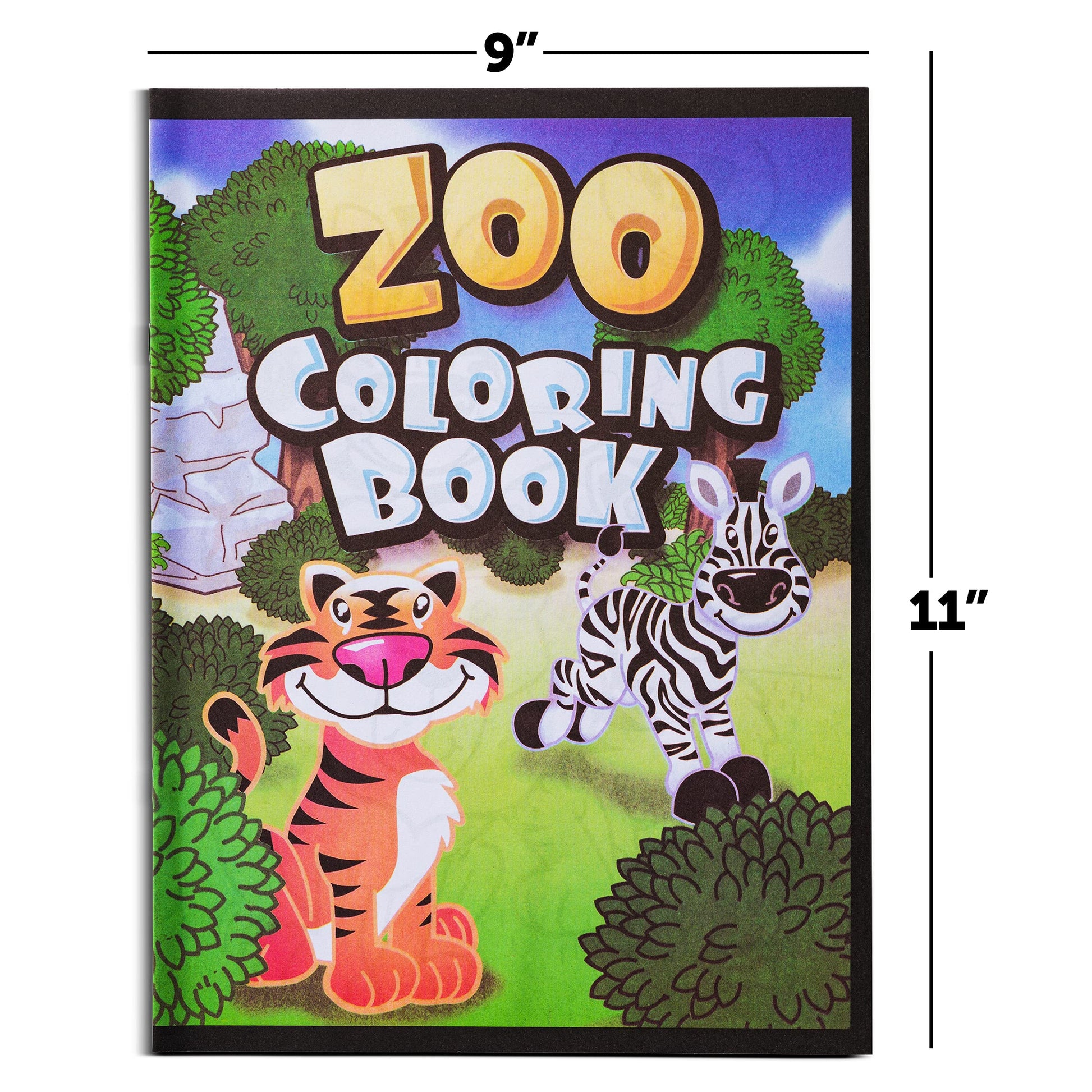18Pcs Zoo Animal Coloring Books Bulk for Kids - 9"x11" Animal Party Favors with Jungle Safari Animals and Activity Sheets for Goodie Bags, Classrooms