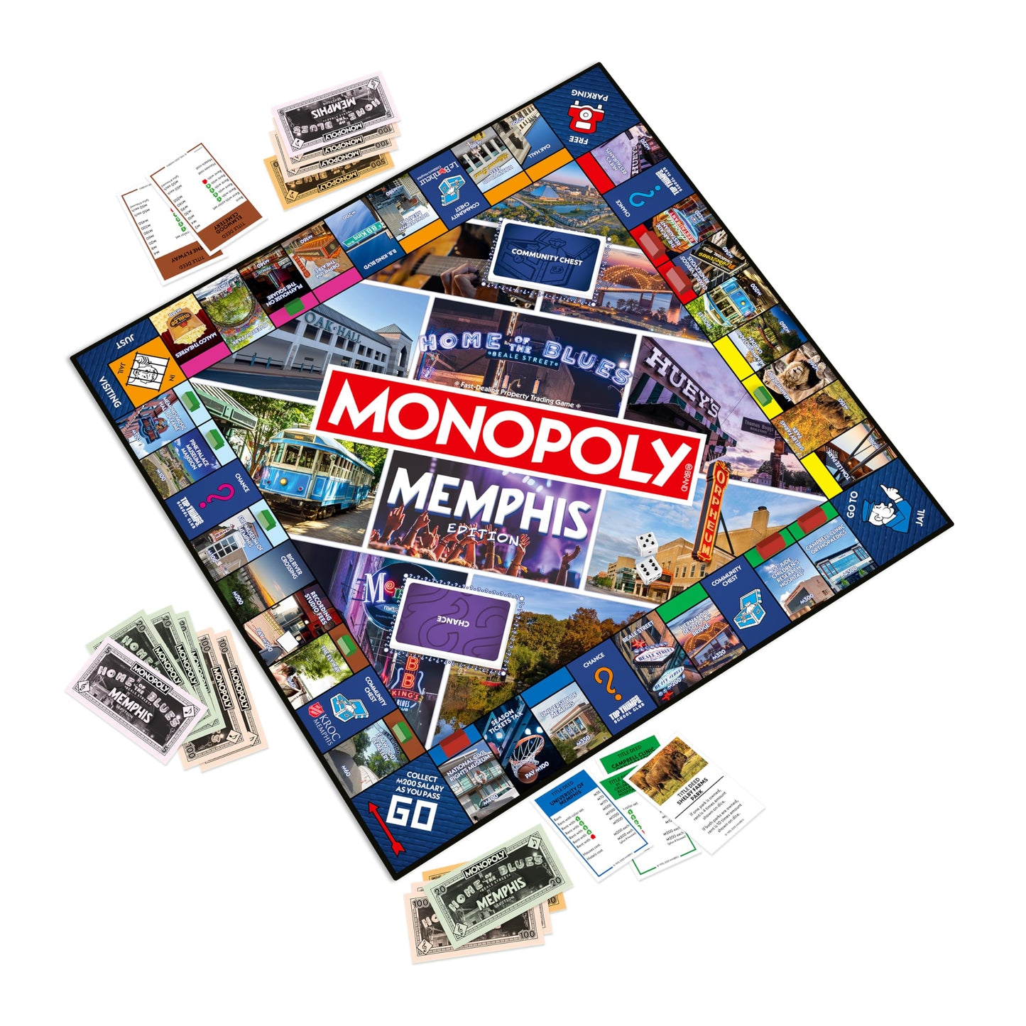 Monopoly Board Game - Memphis, TN Edition: 2-6 Players Family Board Games for Kids and Adults, Board Games for Kids 8 and Up, Great for Game Night