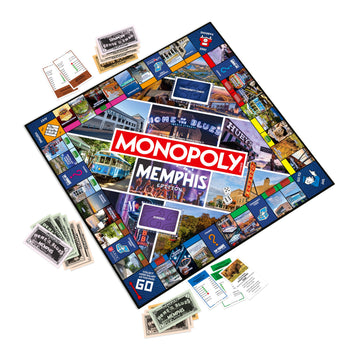 Monopoly Board Game - Memphis, TN Edition: 2-6 Players Family Board Games for Kids and Adults, Board Games for Kids 8 and Up, Great for Game Night