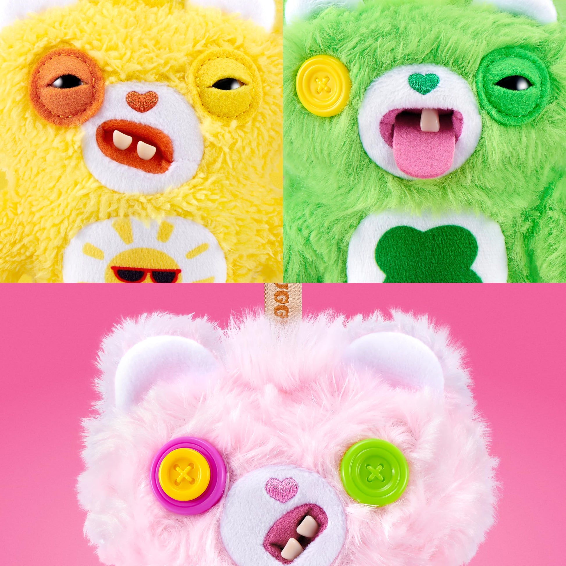 Fuggler Care Bear Keyring 5 Inch Plush Collectible Accessory (6 Pack) by ZURU Featuring Funny Ugly Monster Design with Clip-On Key Ring, Perfect
