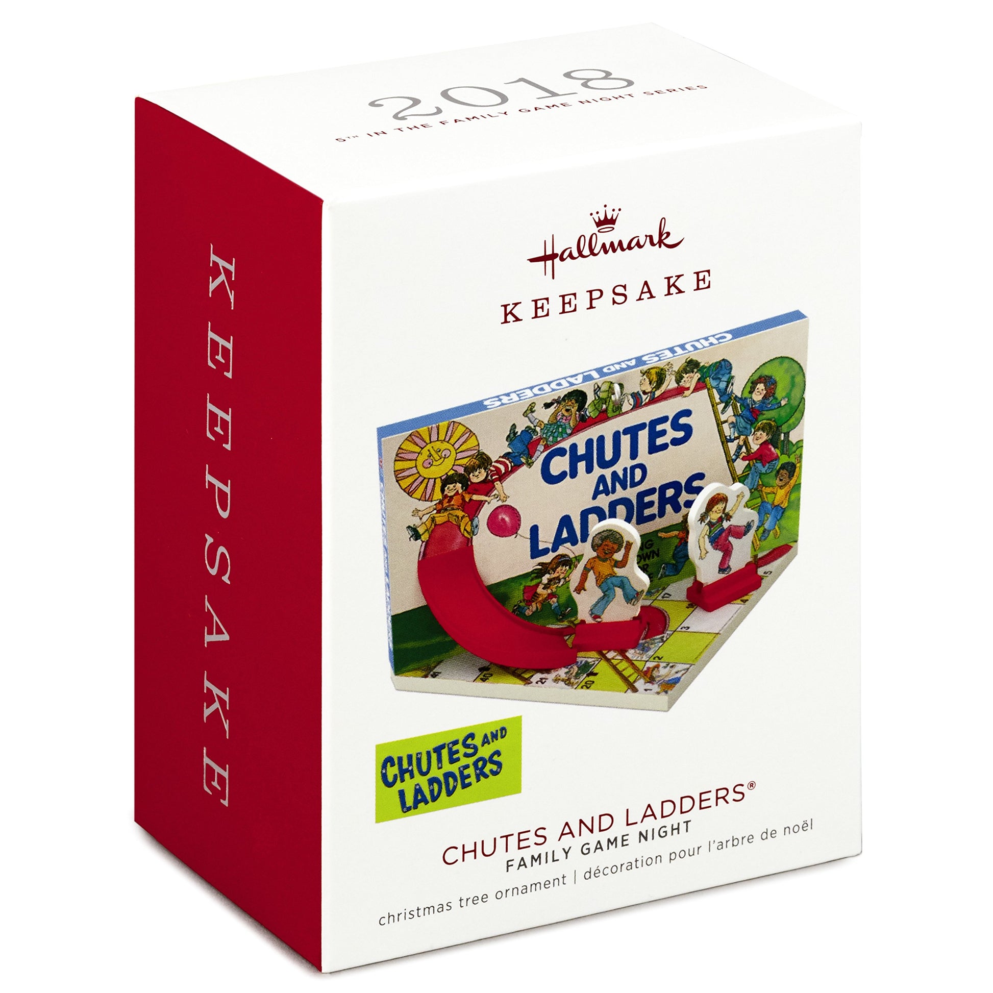 Hallmark Keepsake Christmas Ornament 2018 Year Dated, Family Game Night Chutes and Ladders