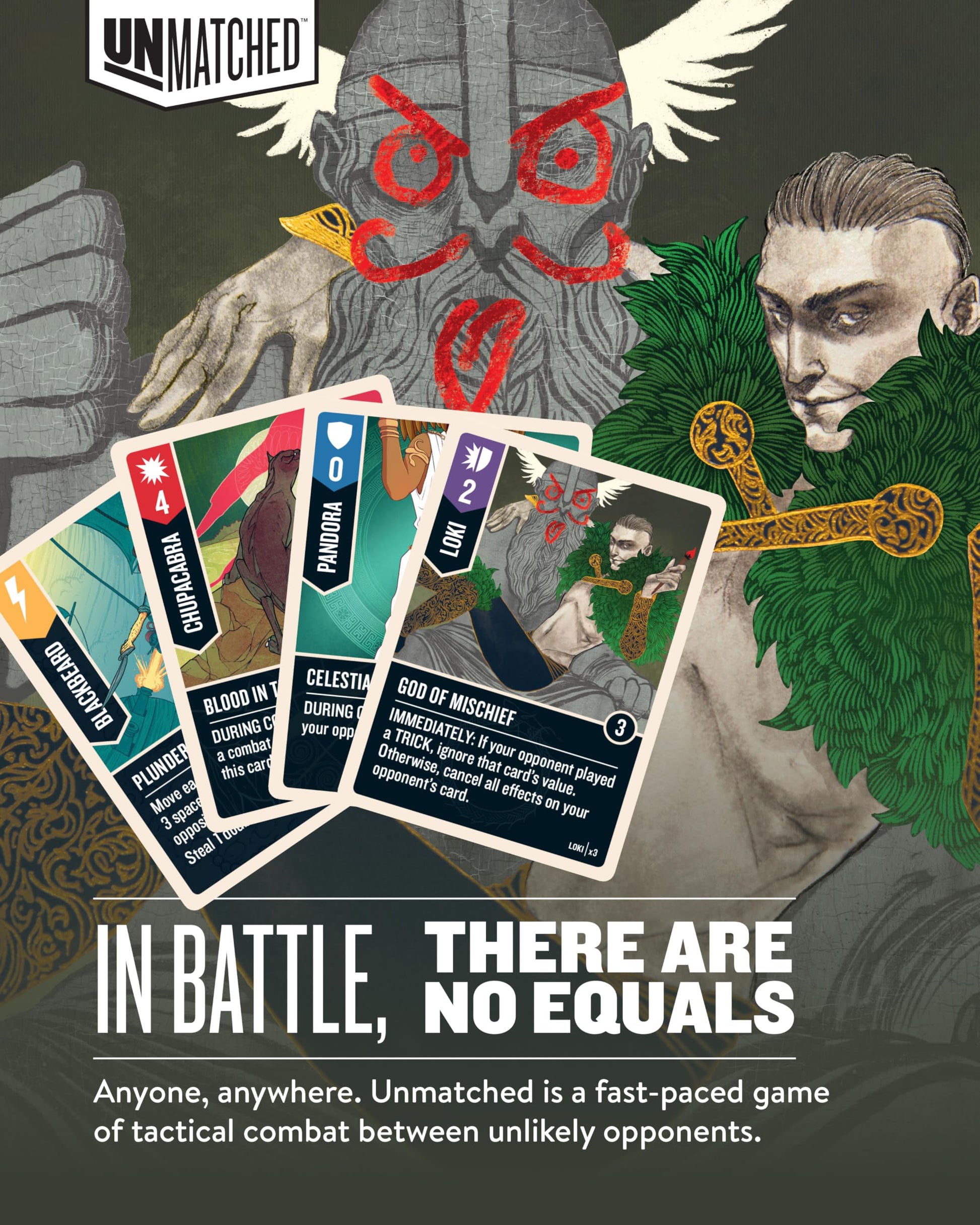 Restoration Games Unmatched Battle of Legends Vol 3 - Strategy Board Game for 2 to 4 Players - Expansion with 4 New Heroes and Battlefields - 20-40