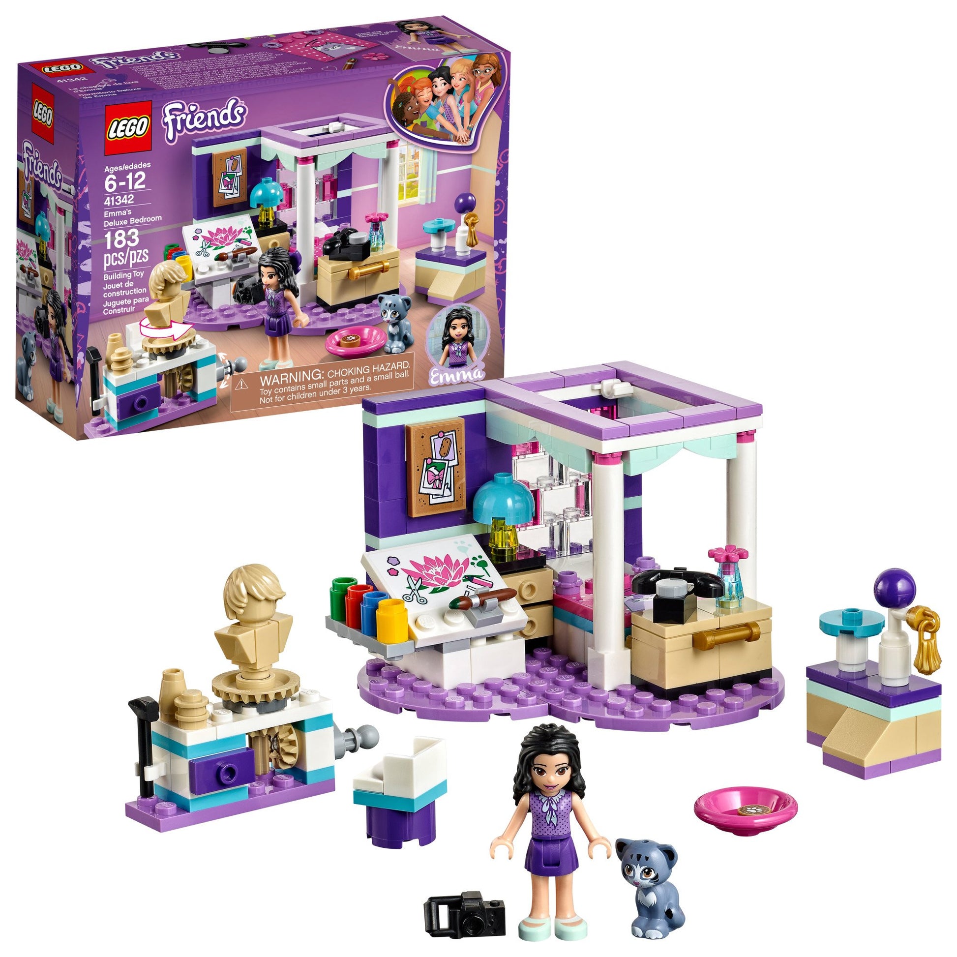 LEGO Friends Emma’s Deluxe Bedroom 41342 Building Kit (183 Piece)