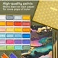 ARTISTRO Professional Metallic Watercolor Paint Set for Adults - 24 Pigment-Rich Colors, XL Pans, ASTM-I Lightfastness, High Tinting Strength