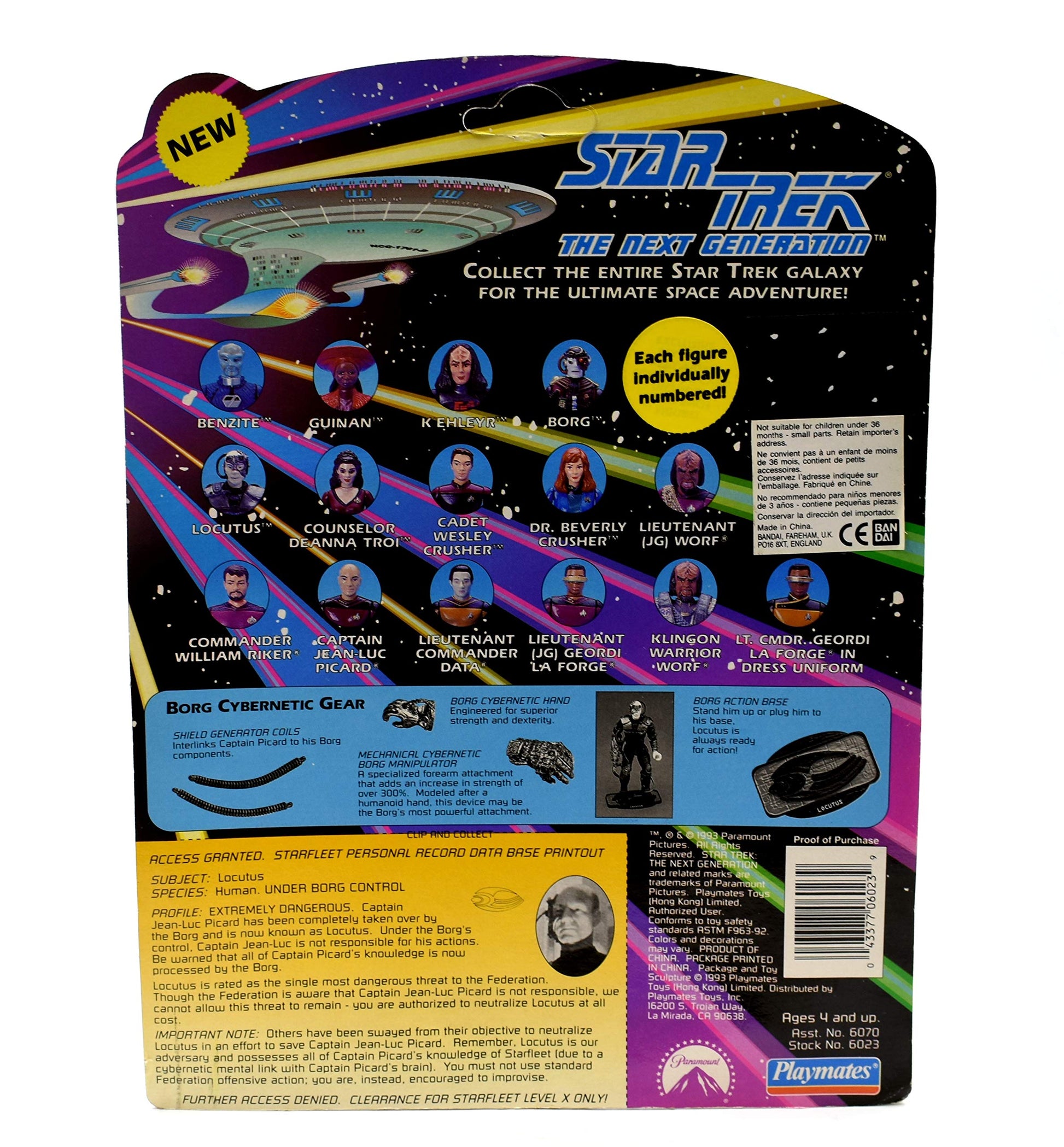 Star Trek: The Next Generation Locutus Action Figure 4.5 Inches