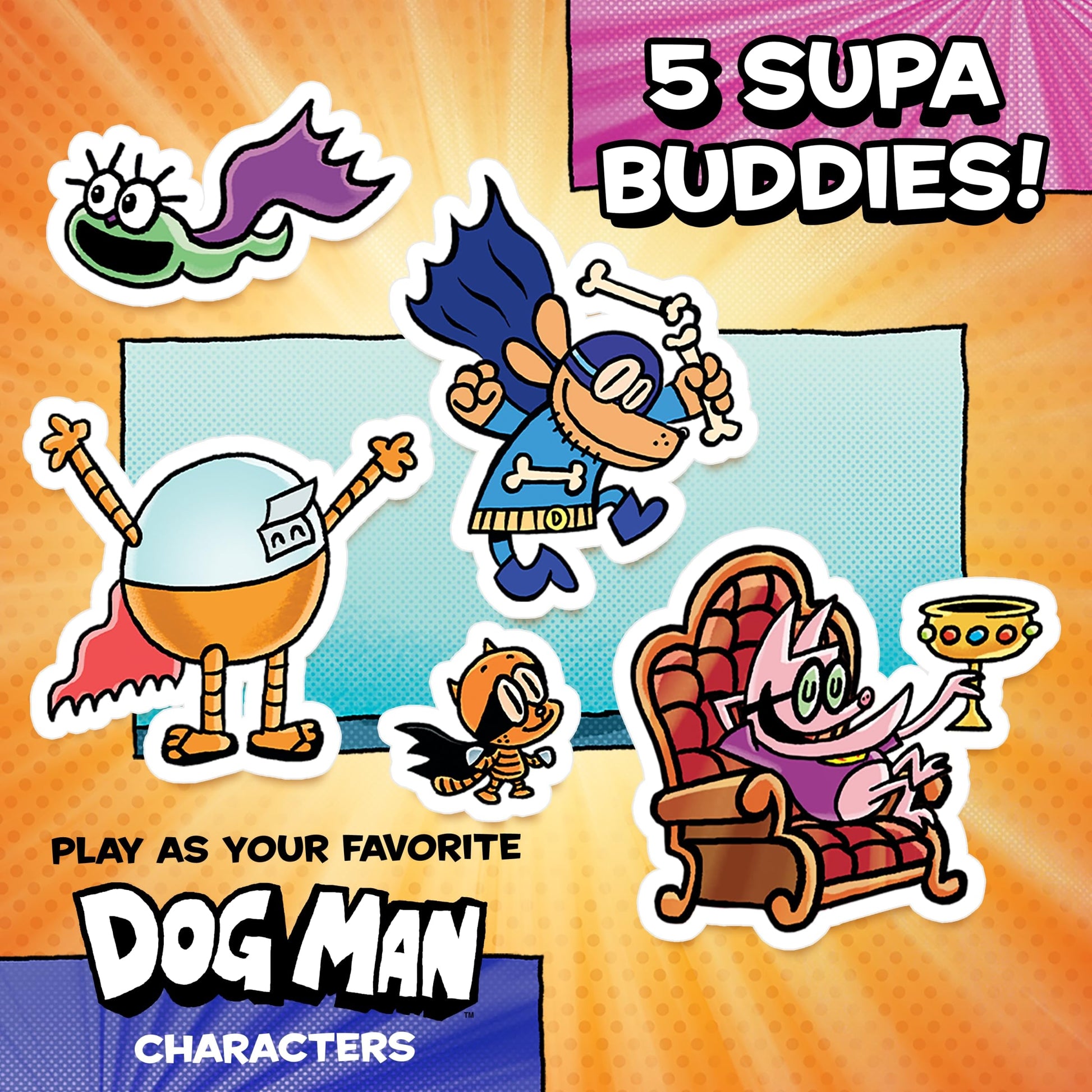 University Games, Dog Man Twenty Thousand Fleas Under The Sea, Board Game for Kids, Family Game Ages 6+, Based on Dav Pilkey Dog Man Books