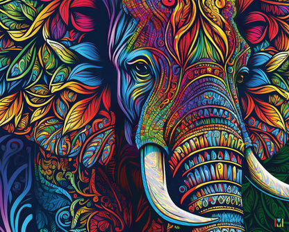 Springbok Elephant Mandala 1000 Piece Jigsaw Puzzle for Adults