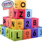 Matty's Toy Stop Deluxe 2" EVA Foam Colorful Building Blocks (30 PCS) Featuring Abc's, Numbers & Pictures with Bonus Storage Bag