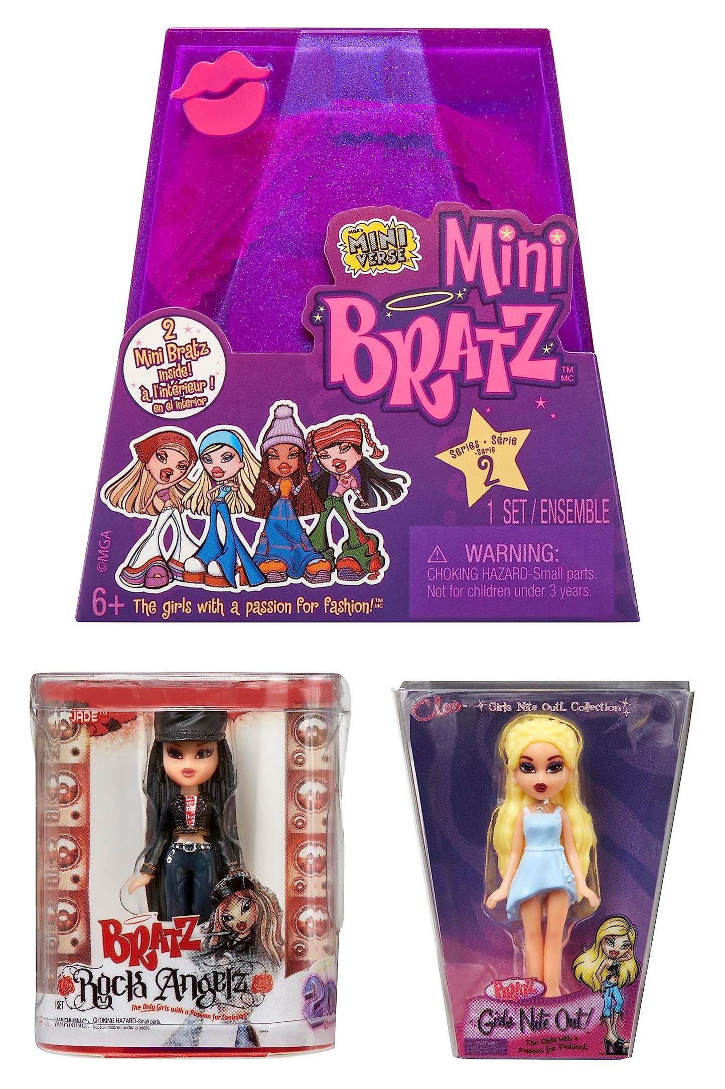 MGA's Miniverse Mini Bratz Series 2 Collectible Figures, 2 Mini Bratz in Each Pack, Blind Packaging Doubles as Display, Y2K Nostalgia, Collectors Ages