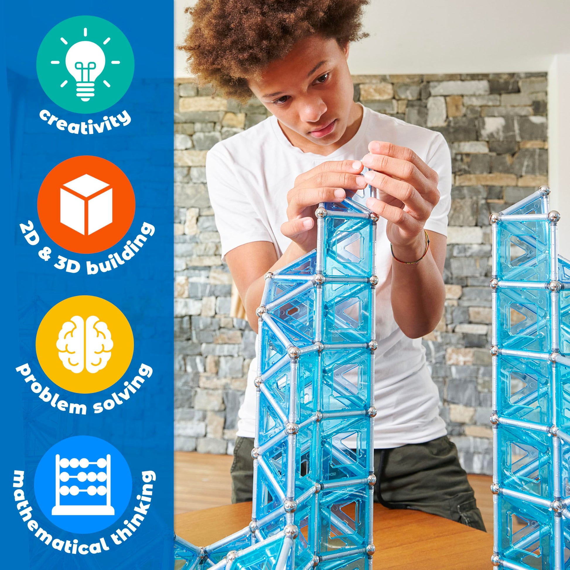 GEOMAG Magnetic Toys | Magnets for Kids | STEM-endorsed Educational Building Cube Set for Creativity & Learning Fun | Swiss-made | Age 8+ Pro-L Kit