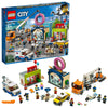 LEGO City Donut Shop Opening 60233 Store Opening Build and Play with Toy Taxi, Van and Truck with Crane, Easy Build with Minifigures for Boys and