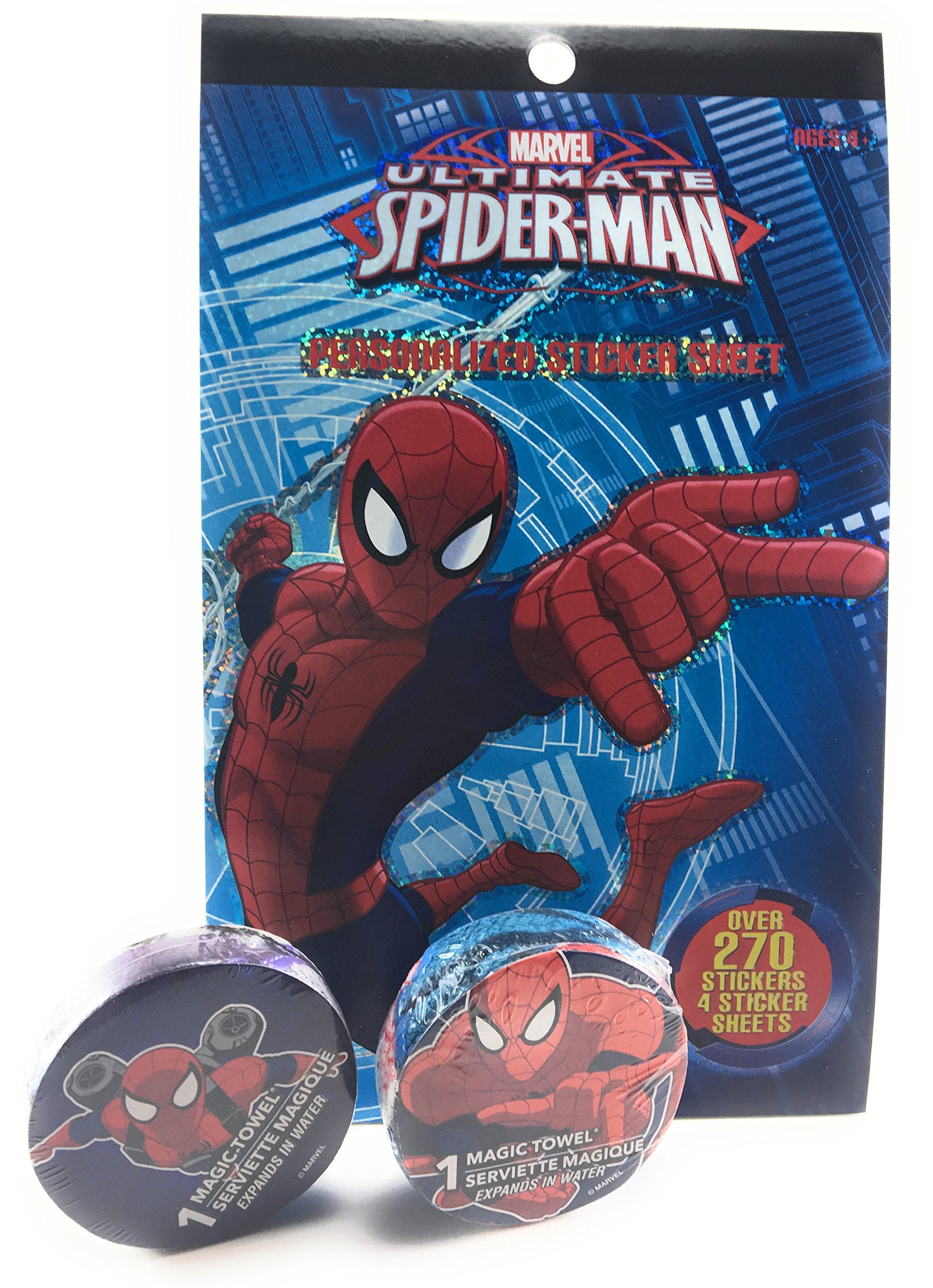 SPIDERMAN HOME-COMING STICKER BUNDLE: INCLUDES 1 MARVEL ULTIMATE SPIDERMAN STICKER SHEET/BOOK - OVER 270 STICKERS. PLUS 2 DIFFERENT COOL SPIDERMAN