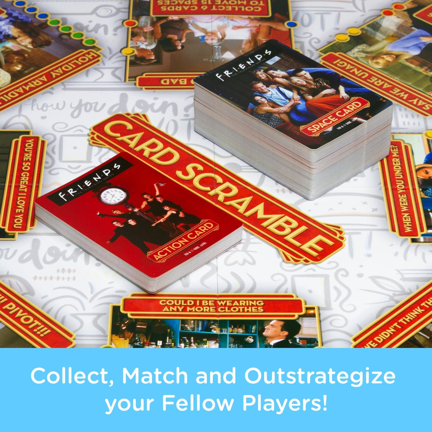 AQUARIUS Friends The Television Series Card Scramble, Multi-colored (97512)