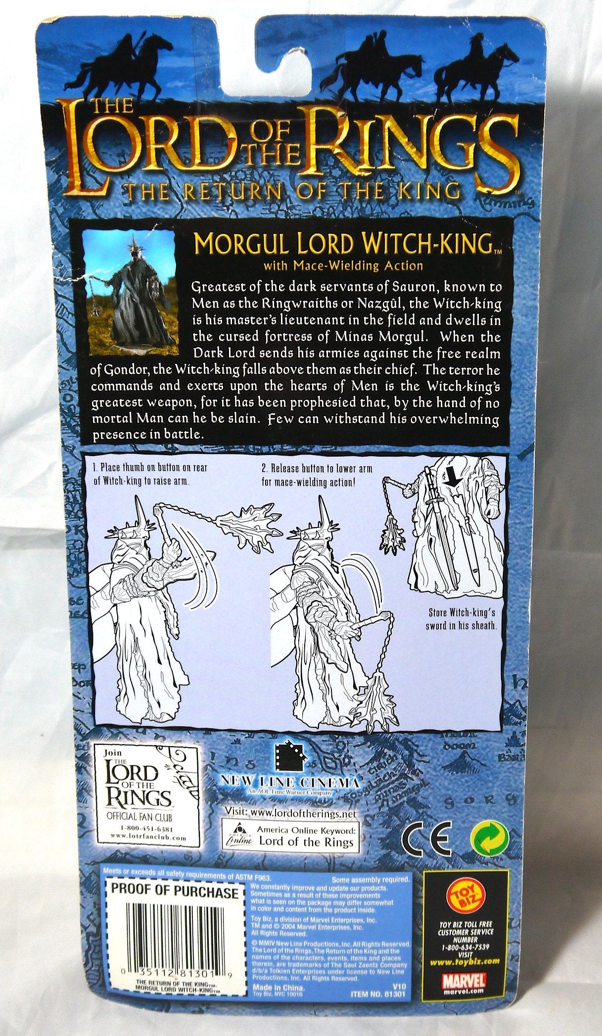 Lord of the Rings - The Return of The King - Morgul Lord Witch King with Mace-Weilding Action