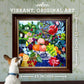 eeBoo Stone Fruit Still Life 1000 Piece Square Jigsaw Puzzle, 23" x 23"