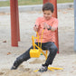 Childrensneeds.com Sand Digger Toy Backhoe for Snow, Sand, Beach, Dirt, A Durable Metal Outdoor Ride-on Excavator Toy for Ages 3 and Up (Yellow)