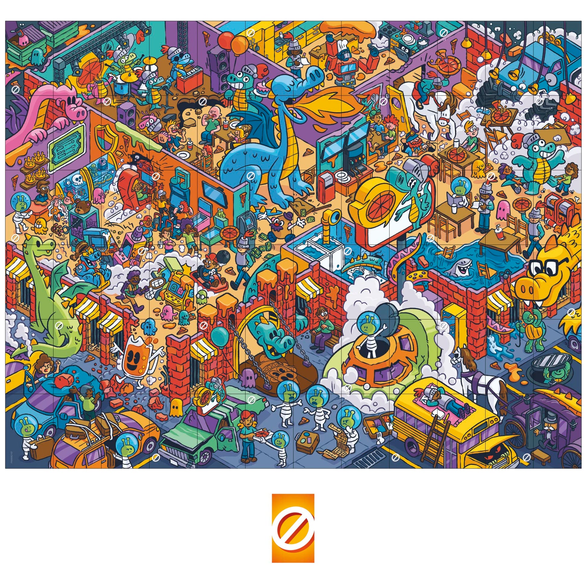 Hasbro Gaming Puzl It Game, Competitive Puzzle Card Game, Kids & Family Games, 2 to 6 Players, Pizza Party Theme, Fun Summer Activities, Vacation